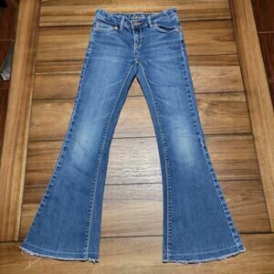 Levis Girls Flare Denim Jeans w/ Raw Hem - Size 8 Regular